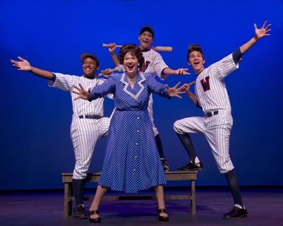 (back row, l-r) Remi Ferguson, Brandon Gong, and Jerris Ramirez and (center) Caitlyn  Photo