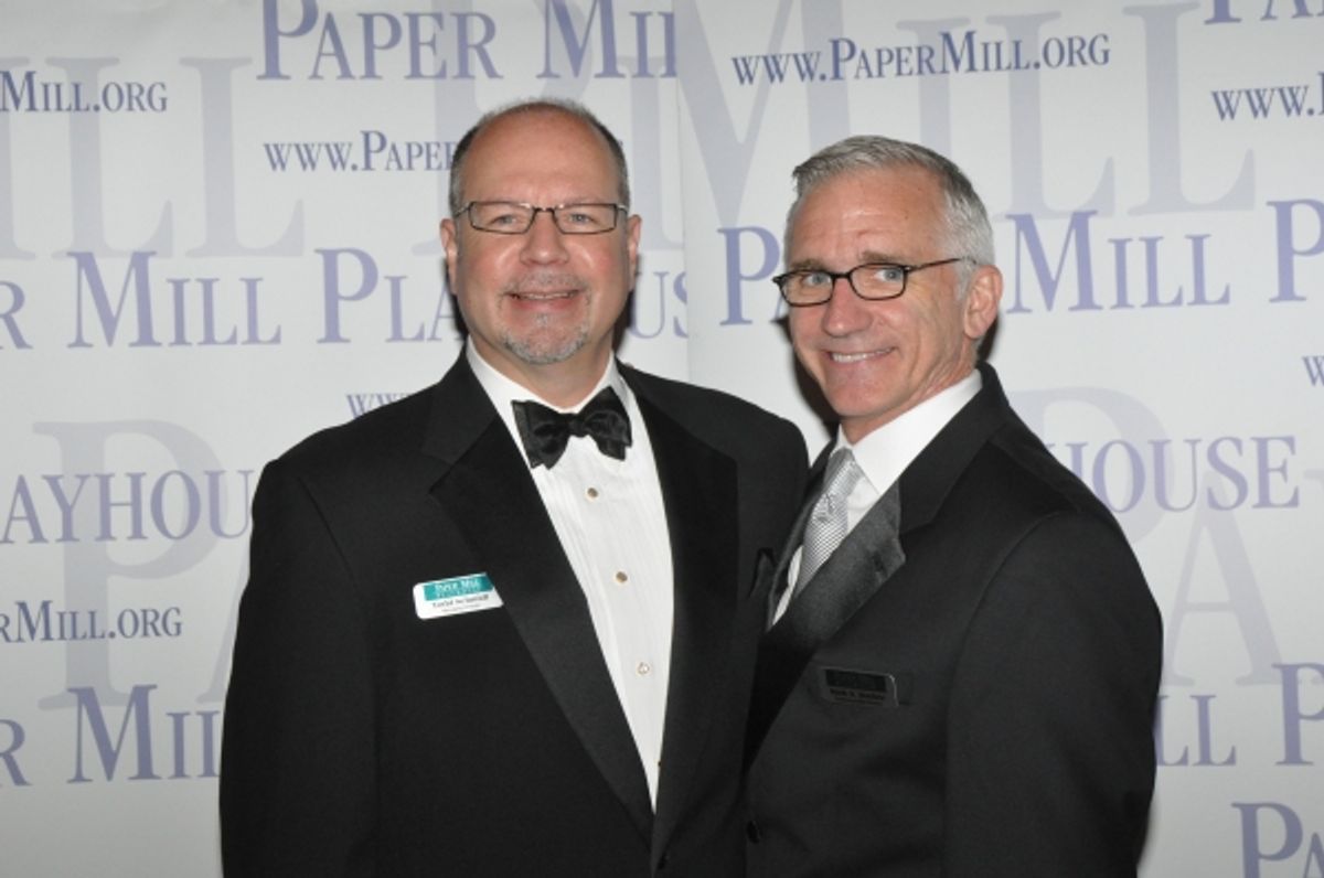 Todd Schmidt (Managing Director of Paper Mill Playhouse) and Mark S. Hoebee (Producing Artistic Director of Paper Mill Playhouse) at 