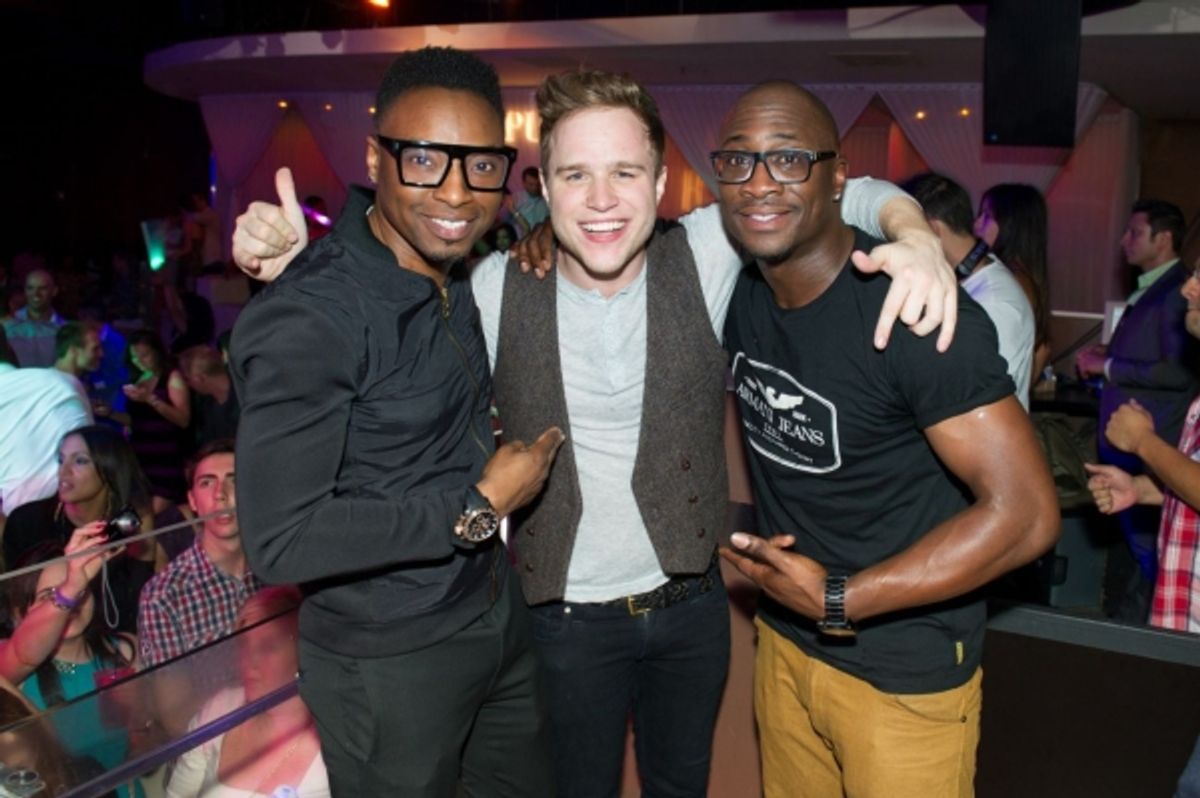 Olly Murs with Darren Heelis and Josh Wilkinson at 