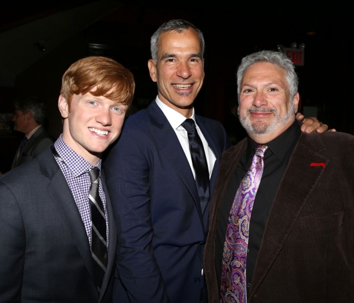 Jerry Mitchell with boyfriend & Harvey Fierstein  at 