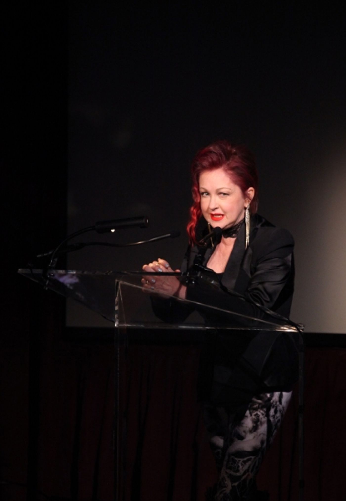 Exclusive Photo Coverage: Harvey Fierstein, Cyndi Lauper and More Present the 'Mr. Abbott' Award to Jerry Mitchell!  Image