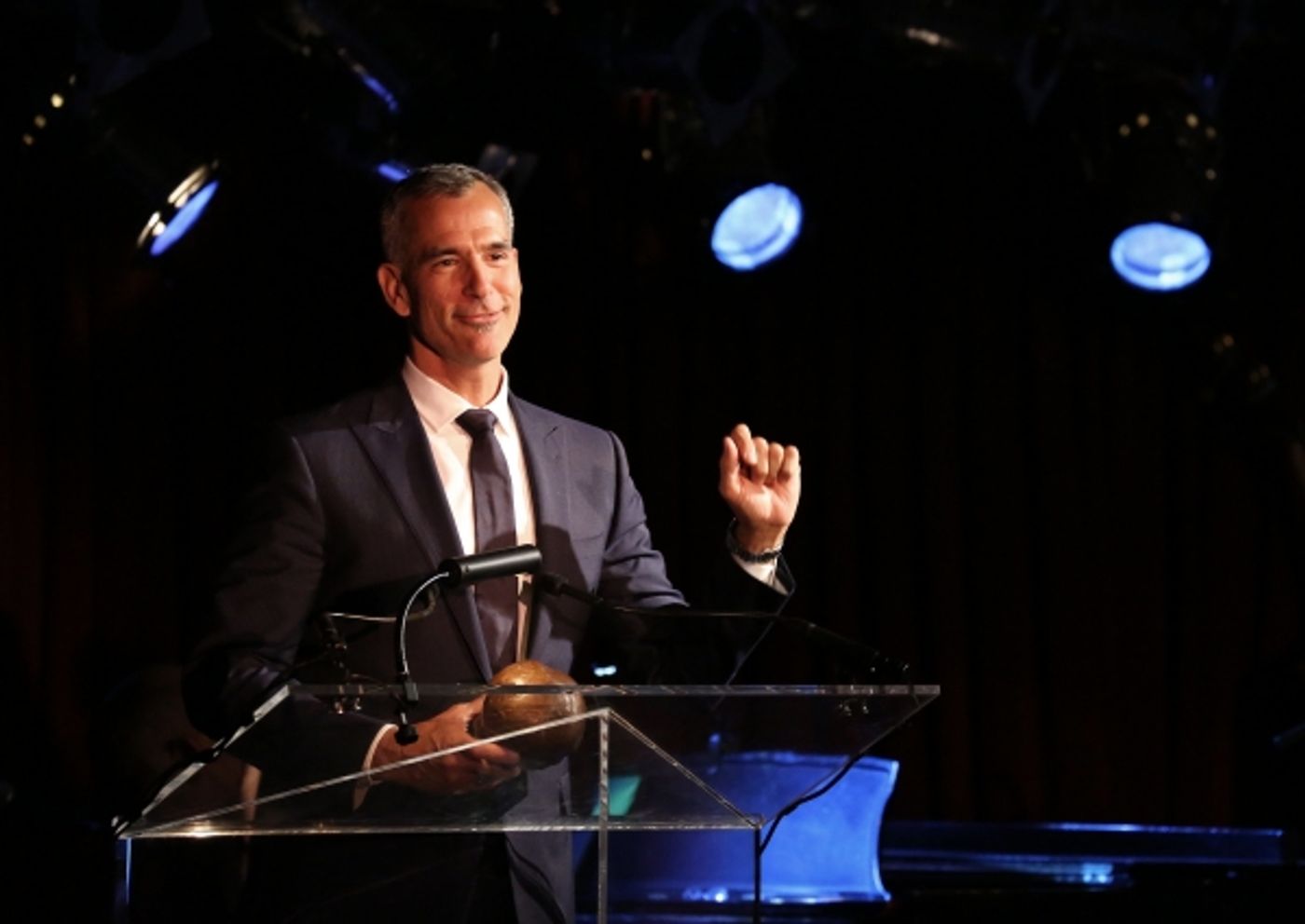 Exclusive Photo Coverage: Harvey Fierstein, Cyndi Lauper and More Present the 'Mr. Abbott' Award to Jerry Mitchell!  Image