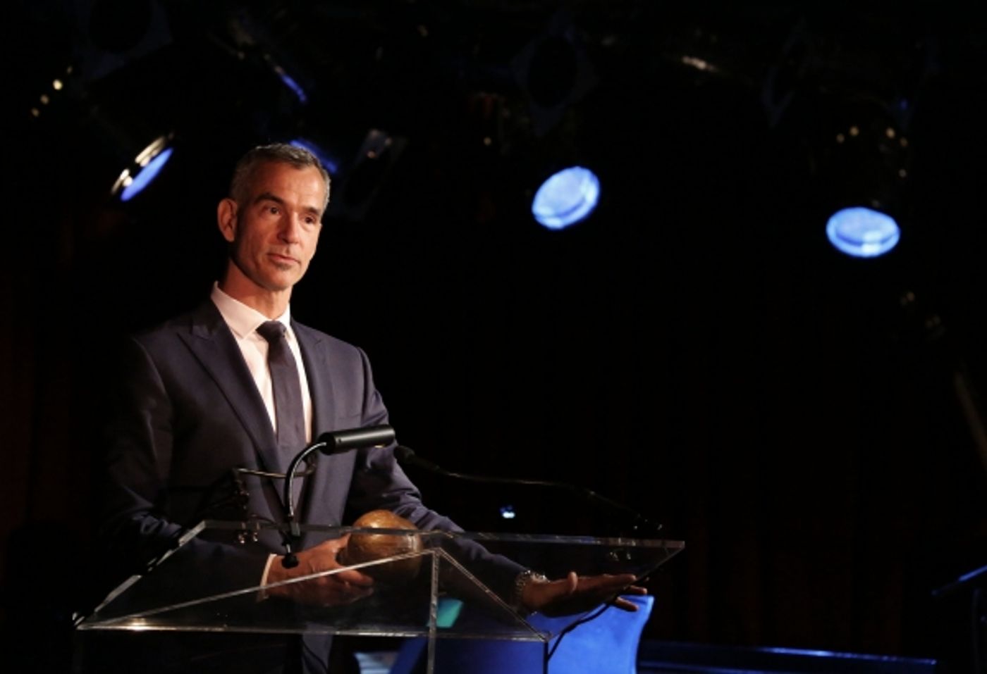 Exclusive Photo Coverage: Harvey Fierstein, Cyndi Lauper and More Present the 'Mr. Abbott' Award to Jerry Mitchell!  Image