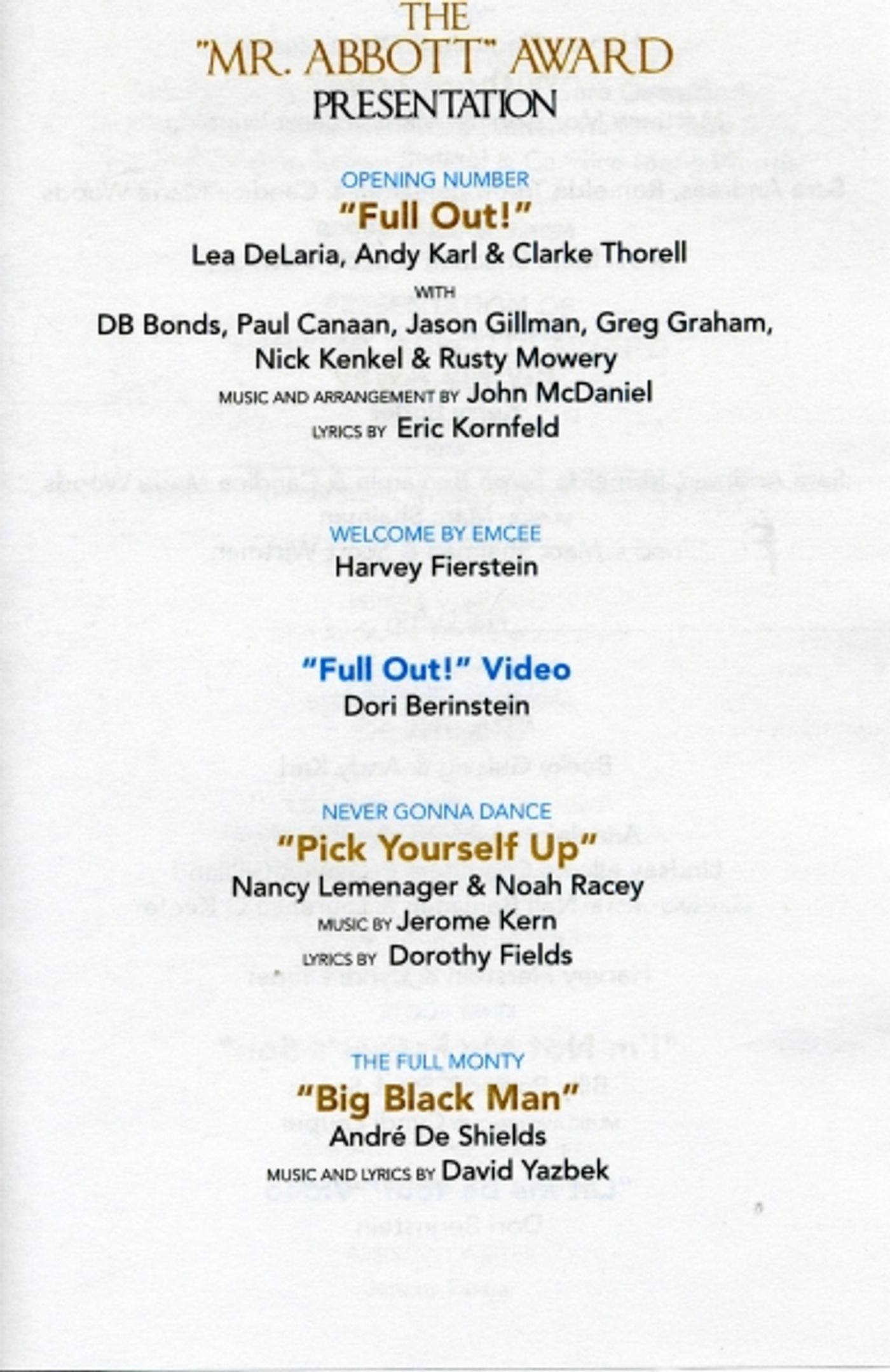 Photo Coverage: Matthew Morrison, Andy Karl, Kerry Butler and More Perform at The 'Mr. Abbot' Award Ceremony Honoring Jerry Mitchell! Photo Coverage: Matthew Morrison, Andy Karl, Kerry Butler and More Perform at The 'Mr. Abbot' Award Ceremony Honoring Jerry Mitchell! Image