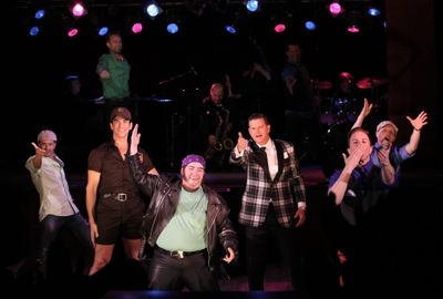 Andy Karl, Lea DeLaria, Clarke Thorell & Company  Photo
