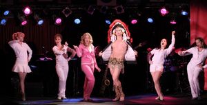 Annaleigh Ashford, Becky Gulsvig, Andy Karl & Company Photo