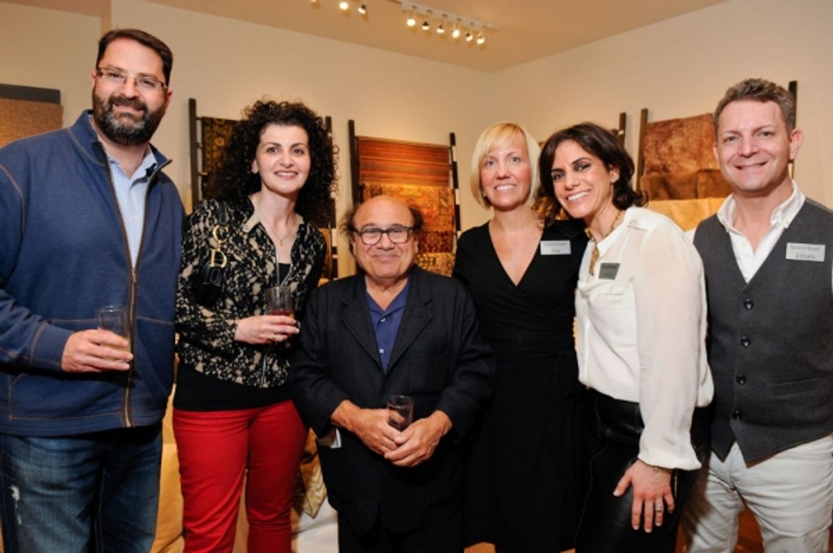 Bobby Gerber, Inna Feldman-Gerber from Real Russian Vodka, Danny DeVito and Pam Wiercinski Karen Wickett, Steven Rosengren from Room &amp; Board at 