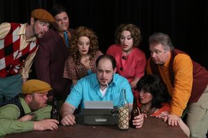 The cast of New Line Theatre's "Bukowsical," 2013. L-R, Ryan Foizey, Nicholas Kelly,  Photo