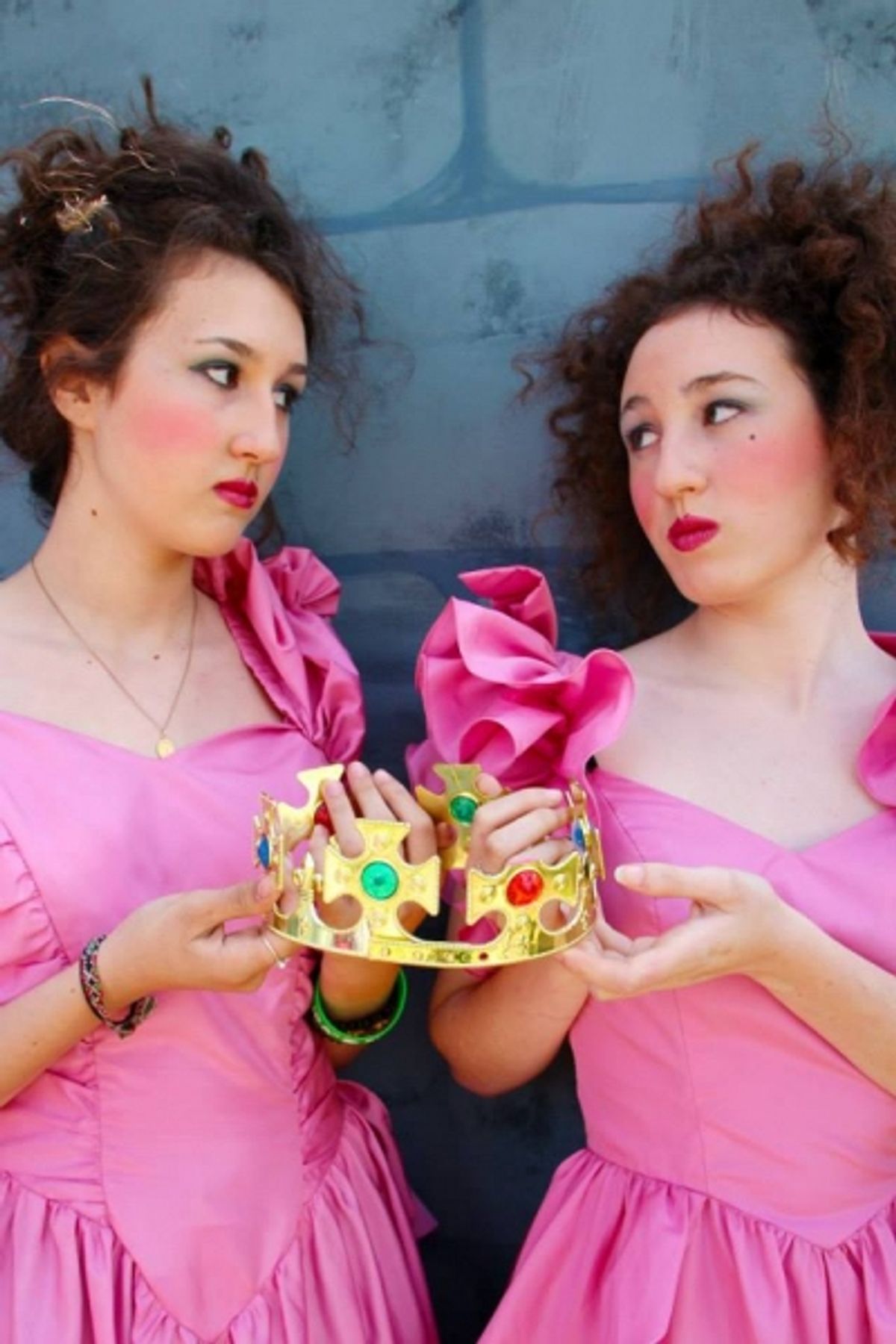 Princess Vinaigre (Isabela Welsh - left) and Princess Jalousie (Caitlin Welsh - right) plan to share the reign...if possible. Photo credit: Pamela Rector at 