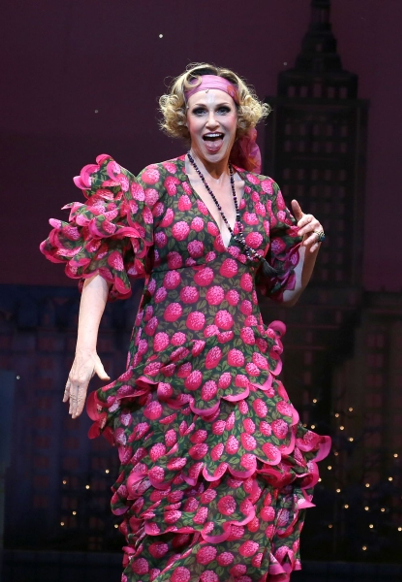 Photo Coverage: The New Miss Hannigan  Takes a Bow! Check Out Jane Lynch's Opening Curtain Call in ANNIE! Image