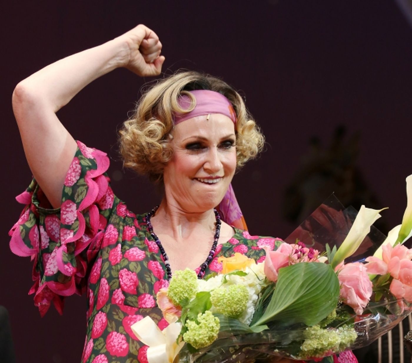 Photo Coverage: The New Miss Hannigan  Takes a Bow! Check Out Jane Lynch's Opening Curtain Call in ANNIE! Image
