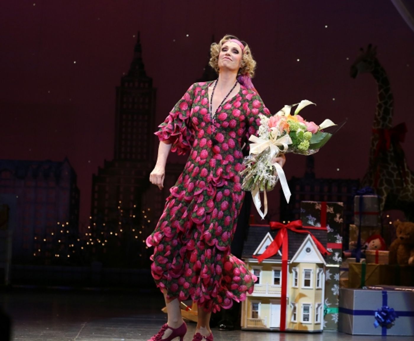 Photo Coverage: The New Miss Hannigan  Takes a Bow! Check Out Jane Lynch's Opening Curtain Call in ANNIE! Image