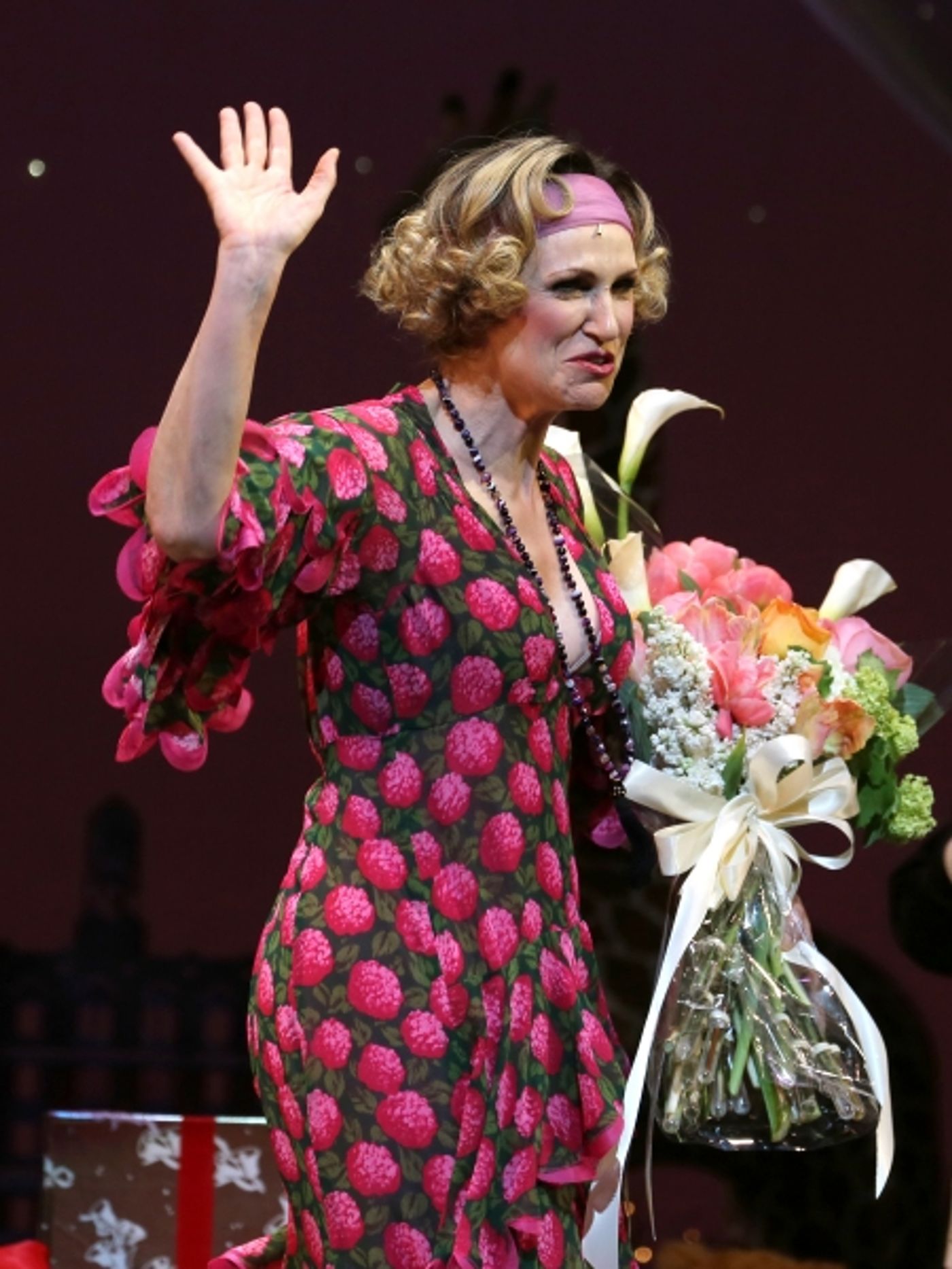 Photo Coverage: The New Miss Hannigan  Takes a Bow! Check Out Jane Lynch's Opening Curtain Call in ANNIE! Image