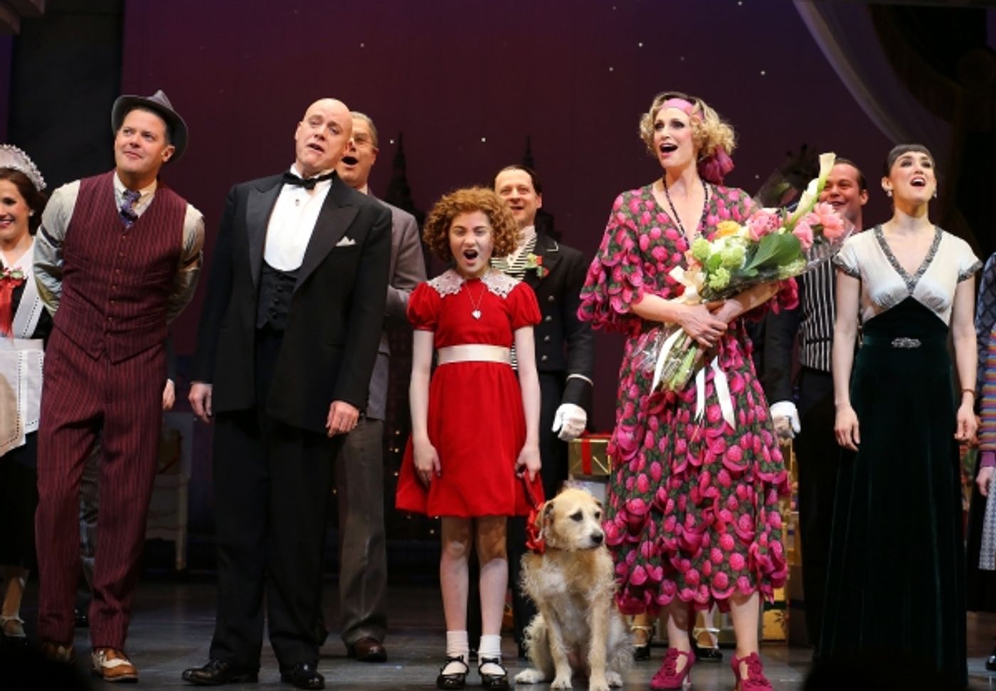 Photo Coverage: The New Miss Hannigan  Takes a Bow! Check Out Jane Lynch's Opening Curtain Call in ANNIE! Image