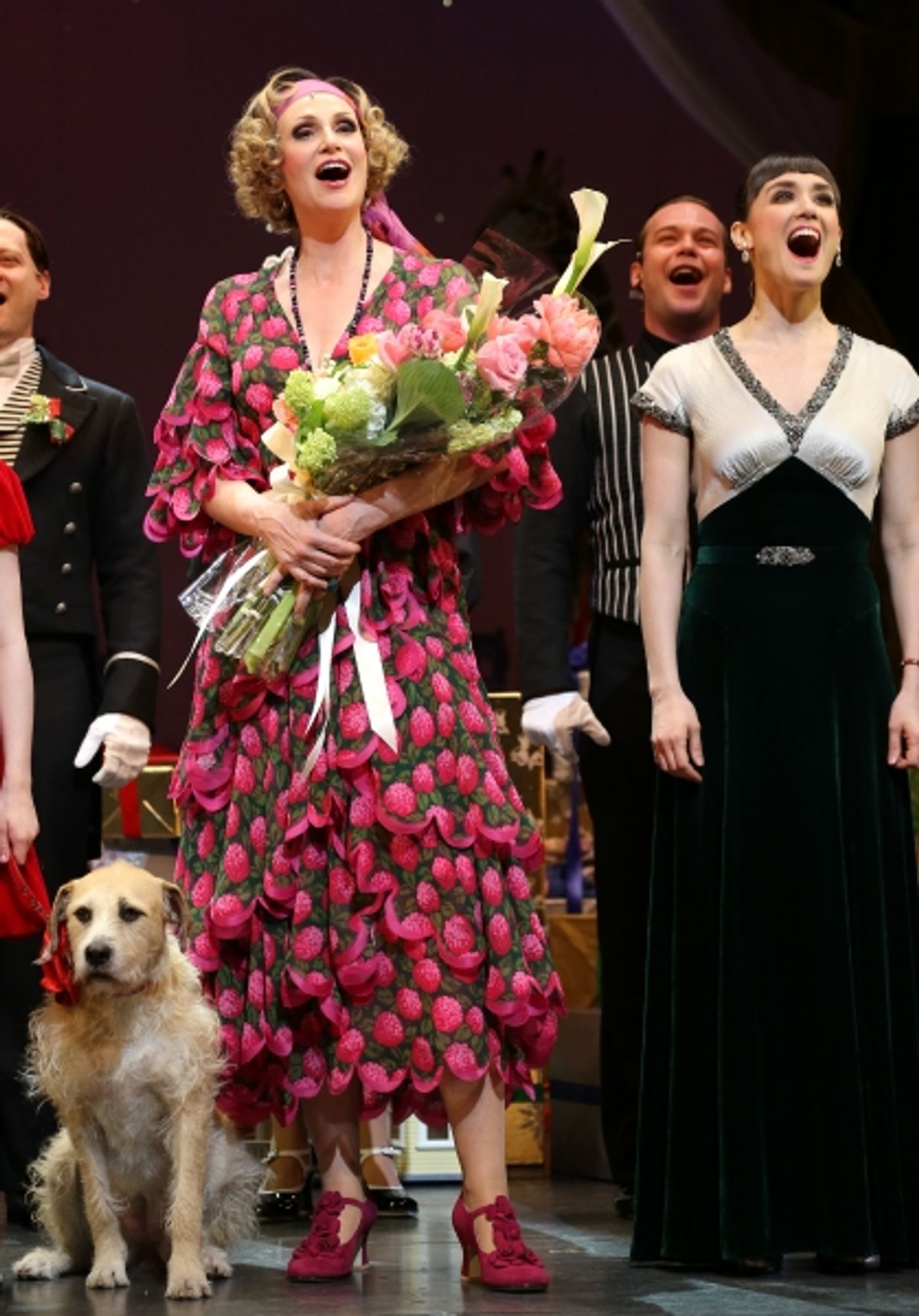 Photo Coverage: The New Miss Hannigan  Takes a Bow! Check Out Jane Lynch's Opening Curtain Call in ANNIE! Image