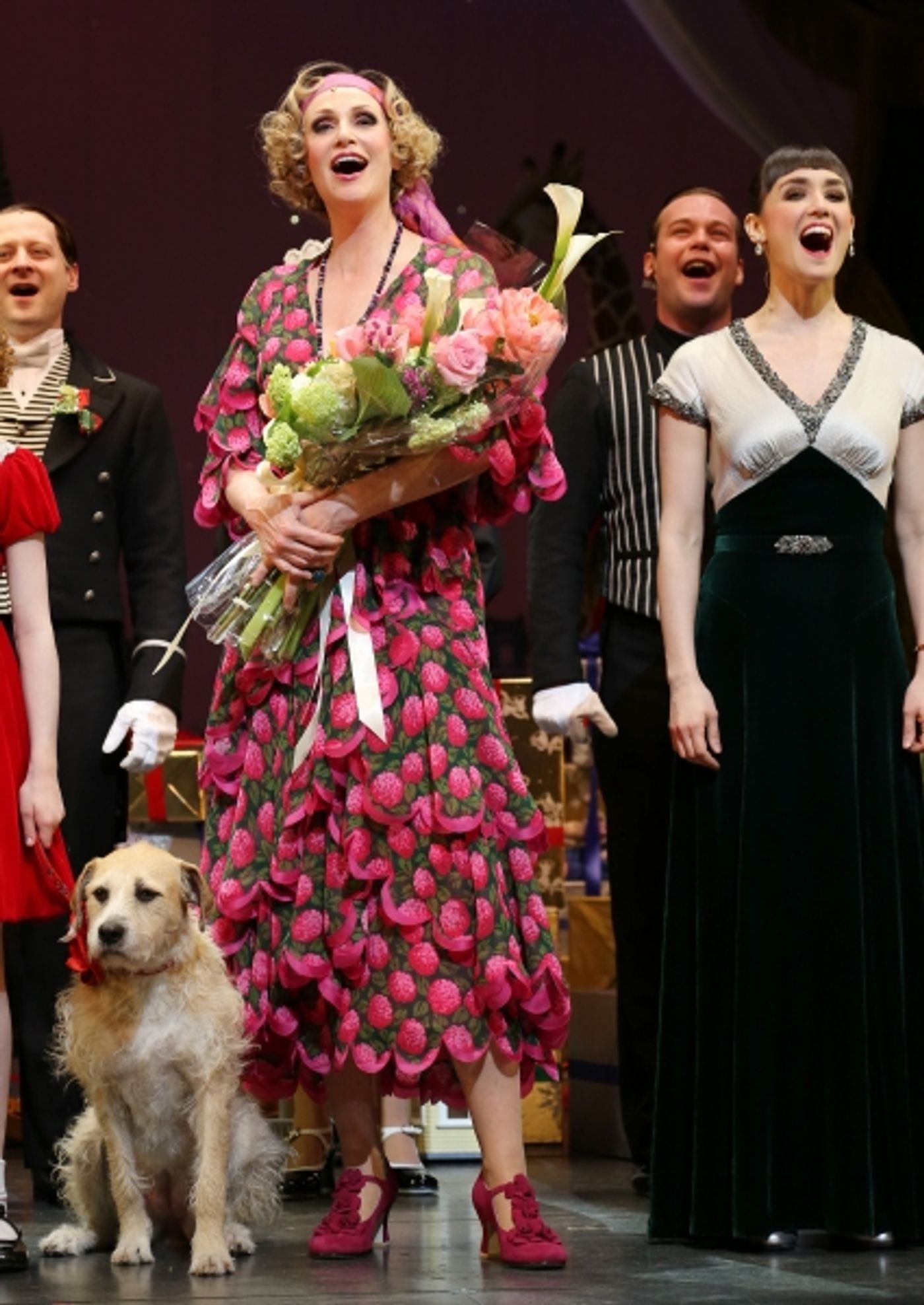 Photo Coverage: The New Miss Hannigan  Takes a Bow! Check Out Jane Lynch's Opening Curtain Call in ANNIE! Image