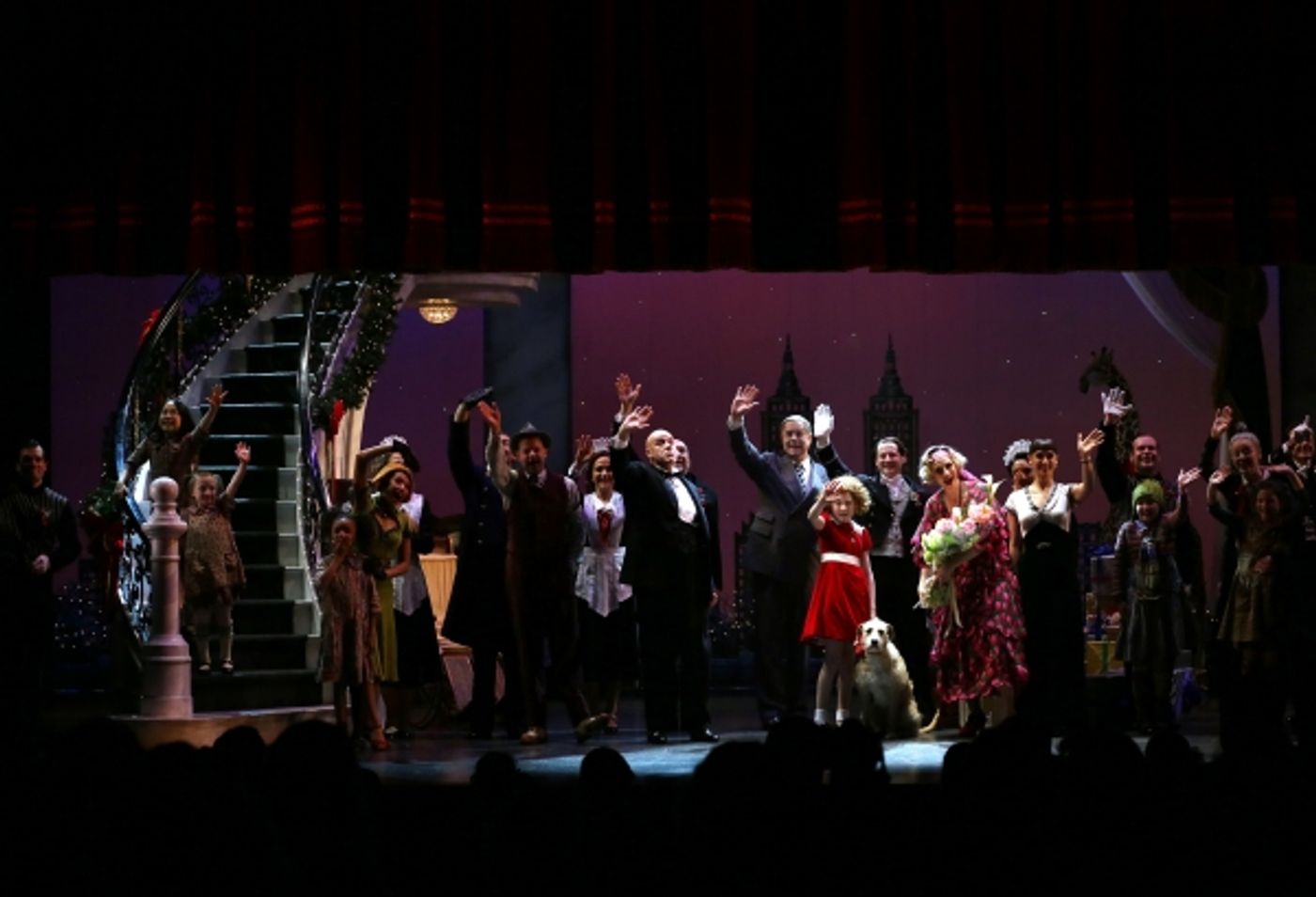 Photo Coverage: The New Miss Hannigan  Takes a Bow! Check Out Jane Lynch's Opening Curtain Call in ANNIE! Image