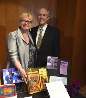 Kathy and Phil Parker with their items Photo