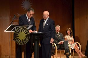 Malachy G. Wiegnes (NATAS Chairman) and John Gray (Smithsonian Director) sign agreeme Photo