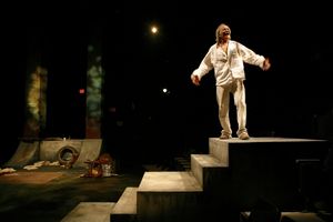 Joseph Graves (as The Poet) in the Syracuse Stage production of An Iliad Photo