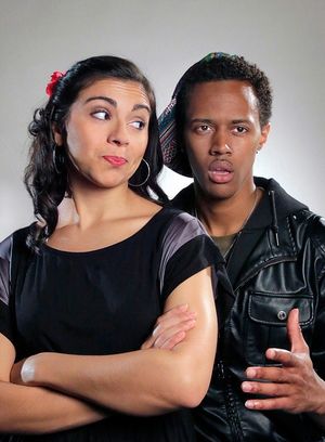 Cherubino from The Marriage of Figaro is reinvented as aspiring hip-hop star Li''l B-Man (Anthony Chatmon, shown here serenading Sophia Benedetti as Susana) @ BroadwayWorld Cherubino from The Marriage of Figaro is reinvented as aspiring hip-hop star Li''l B- Photo