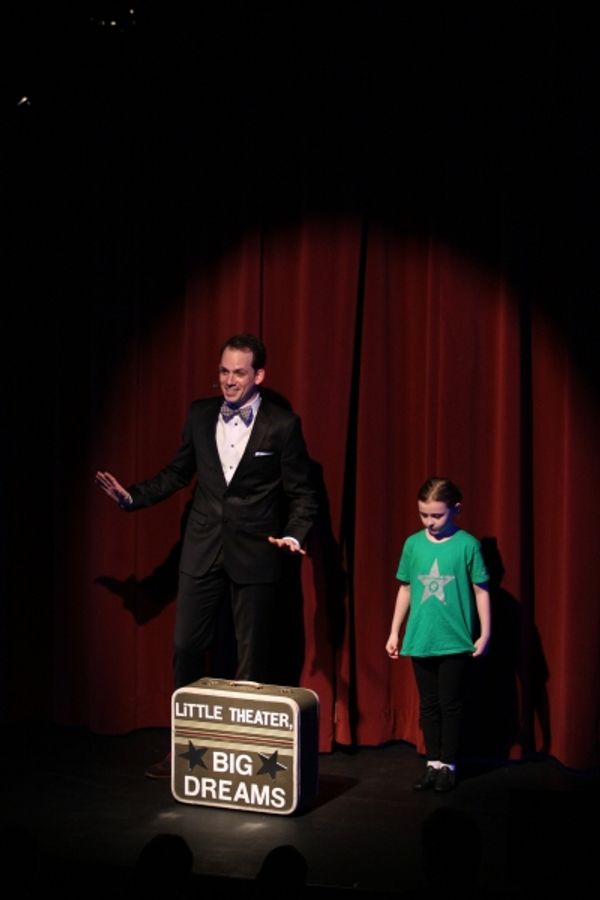  David Rossetti (host) & Katie Borrel (West Side Y''s Kids Company member) start the  Photo