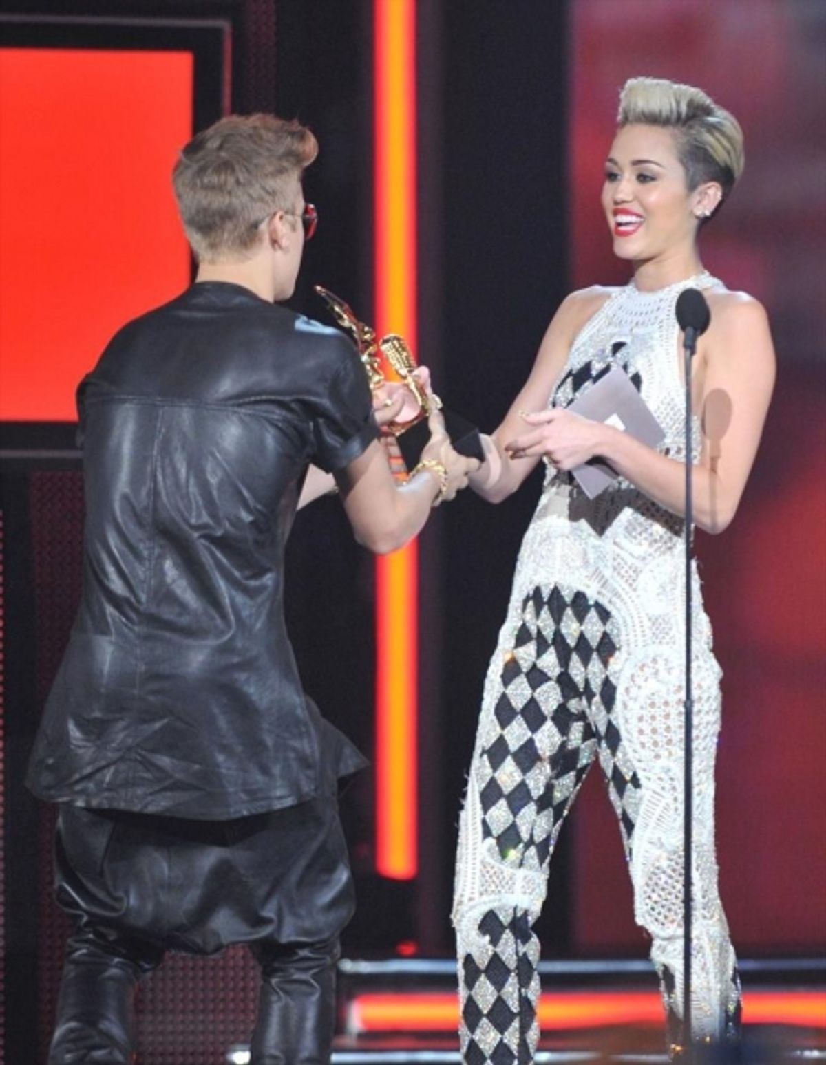 Justin Bieber, Miley Cyrus at 