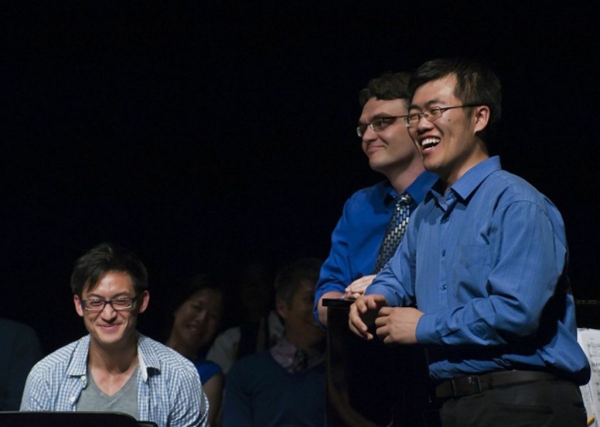 Actor Hanzel Tan, Lyricist Jason Purdy and Composer Yan Li at 