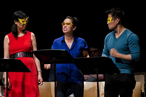 Cindy Cheung, Brooke Ishibashi, and Daniel J Edwards perform Photo