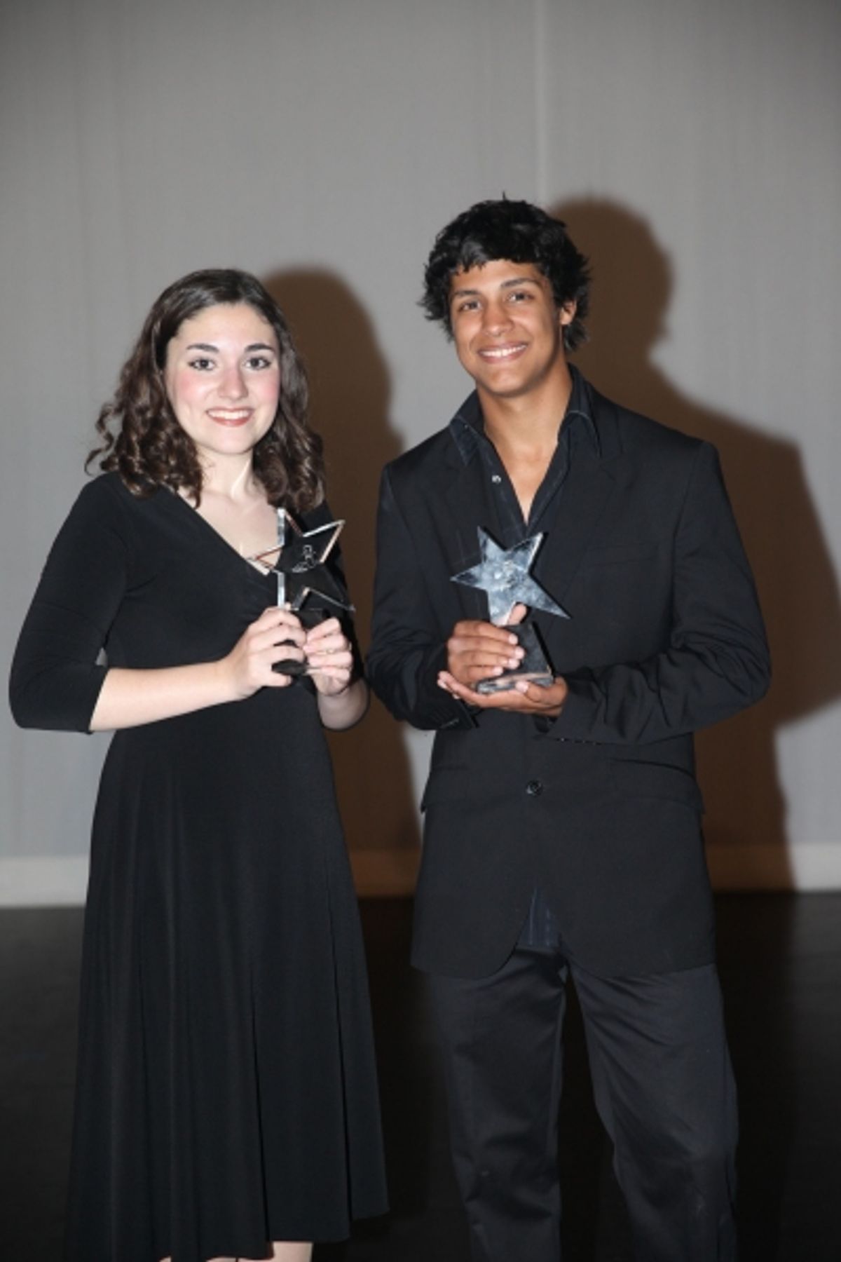 Grand Prize Winners of The 2nd Annual Jerry Herman Awards Natalia Vivino (Santa Susana High School) and Anthony Nappier (Arcadia High School) at 