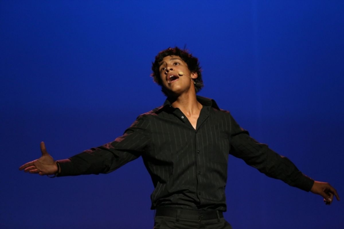 Grand Prize winner Anthony Nappier from Arcadia High School performs ''I Am Aldopho'' from The Drowsy Chaperone at 