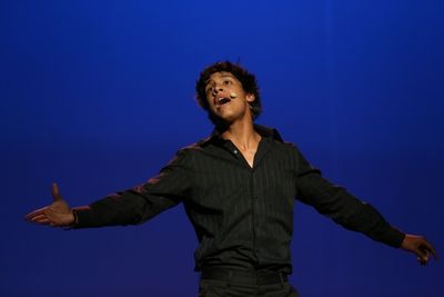 Grand Prize winner Anthony Nappier from Arcadia High School performs ''I Am Aldopho'' Photo