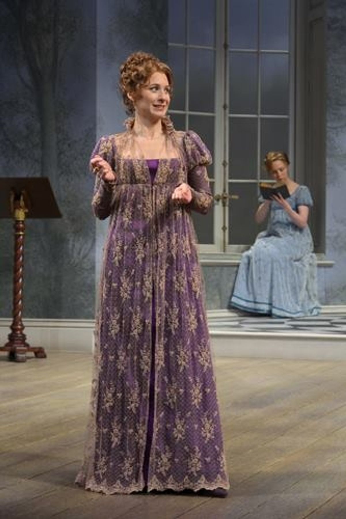 Julia Coffey (Lady Croom) and Rebekah Brockman (Thomasina Coverly) at 
