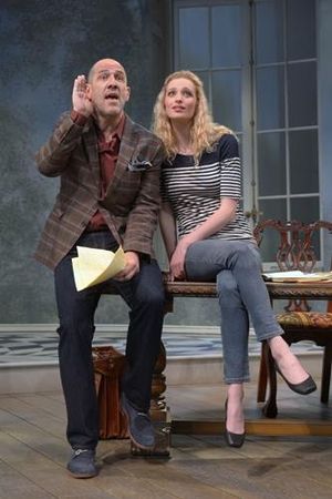 Andy Murray (Bernard Nightingale) and Allegra Rose Edwards (Chloe Coverly) Photo