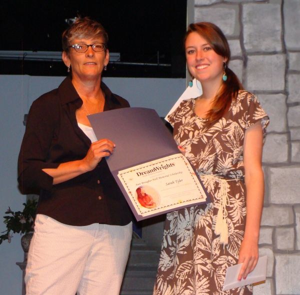 Ann Davis, executive director presents award to Sarah Tyler Photo