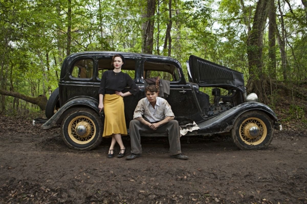 Holliday Grainger and Emile Hirsch as Bonnie and Clyde. at 