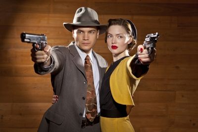 Emile Hirsch and Holliday Grainger as Bonnie and Clyde. Photo