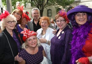 Harvey Fierstein with Cyndi Lauper''s Mother Catrine Lauper & Friends Photo