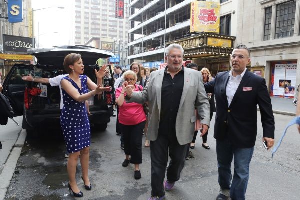 Dana Tyler cheers on - Harvey Fierstein Photo