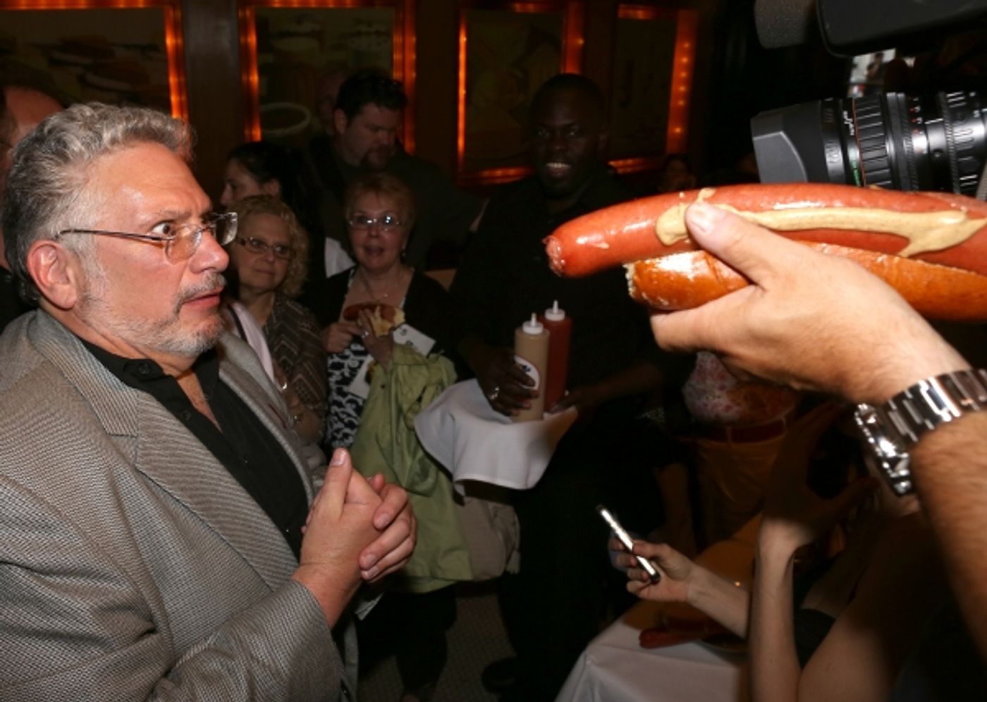 Photo Coverage: Harvey Fierstein and KINKY BOOTS Celebrate the Brooklyn Diner's New 'Harvey Hot Dog'!  Image