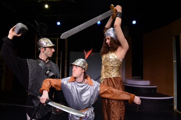 Perri Yaniv as Lord Grizzle, Jarrod Bates as Tom Thumb, Meaghan Bloom Fluitt as Glumd Photo