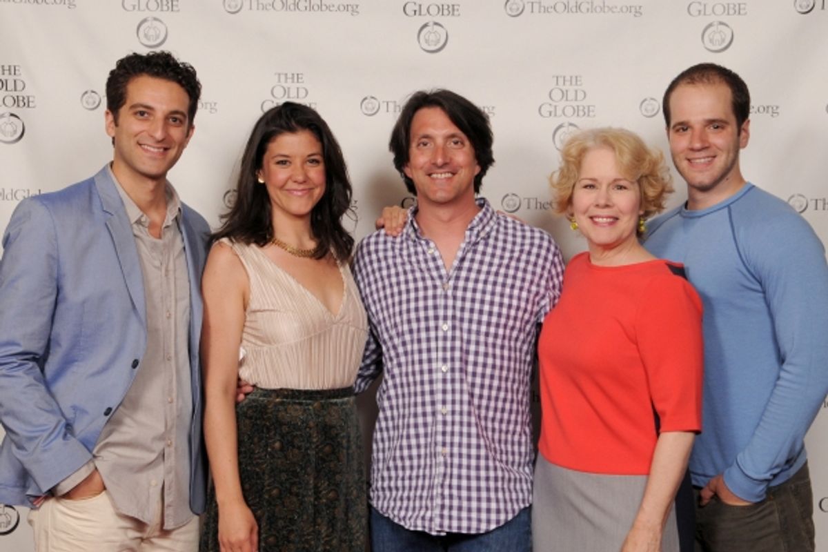 Director Hal Brooks (center) with cast members (from left) Ben Graney, ZoÃ'Æ’Ã‚Â« Winters, Christine Estabrook and Kelsey Kurz at the opening night party for Be a Good Little Widow on May 16, 2013. The West Coast Premiere of Bekah Brunstetter''s Be a Good at 