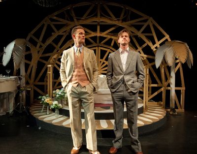 Gastsby3(Left to right) Michael Lindall (Jay Gatsby) with Sid Phoenix (Nick Carraway) Photo