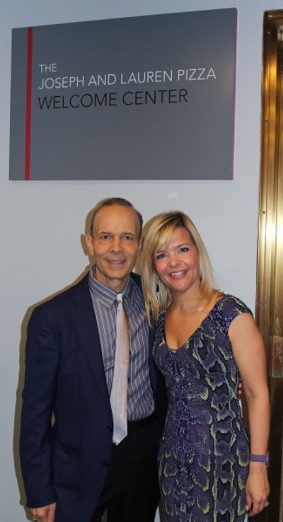 Joseph and Lauren Pizza Photo