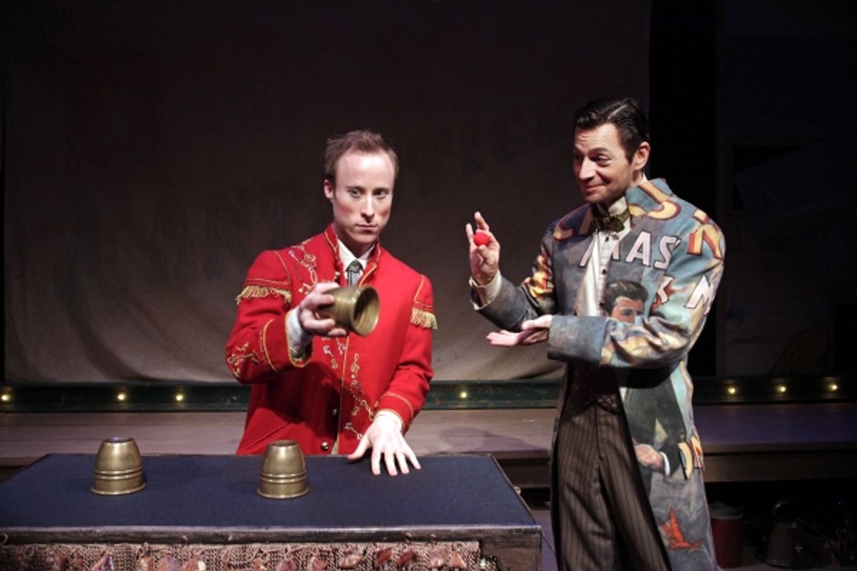 South Coast Repertory presents ''The Fantasticks,'' book and lyrics by Tom Jones, music by Harvey Schmidt and directed by Amanda Dehnert. Cast: Anthony Carillo (Matt), Nate Dendy (The Mute), Richard Doyle (Henry), Hal Landon Jr. (Mortimer), Addi McDaniel  at 