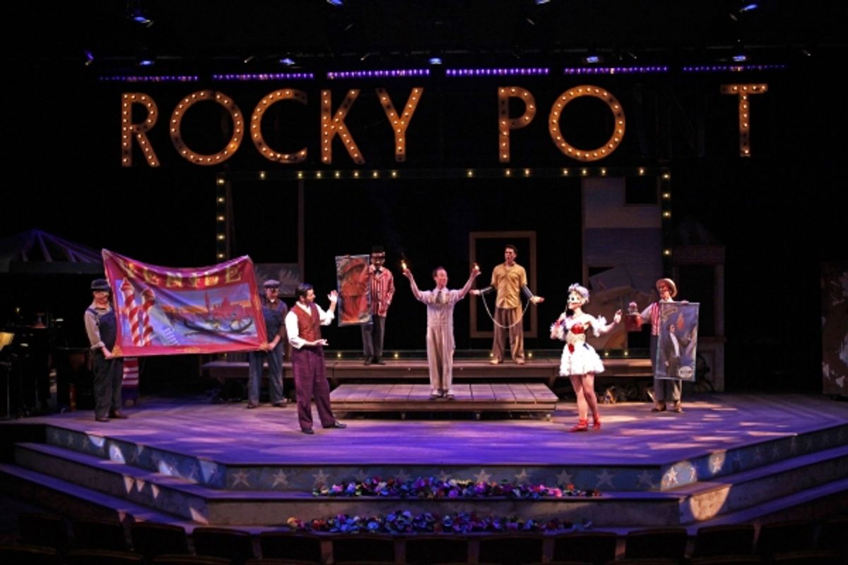 South Coast Repertory presents ''The Fantasticks,'' book and lyrics by Tom Jones, music by Harvey Schmidt and directed by Amanda Dehnert. Cast: Anthony Carillo (Matt), Nate Dendy (The Mute), Richard Doyle (Henry), Hal Landon Jr. (Mortimer), Addi McDaniel  at 