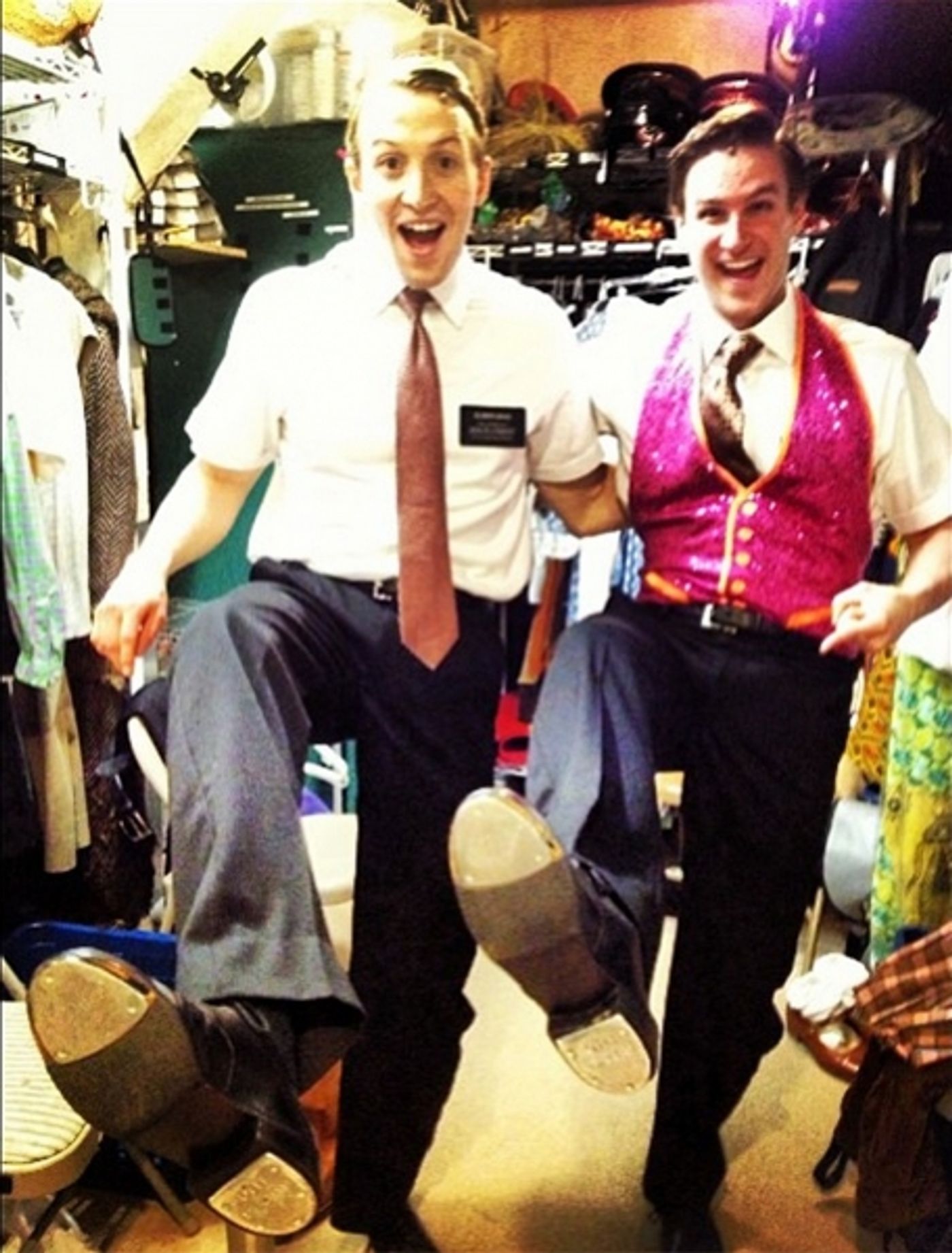 Photo Flash: Saturday Intermission Pics, May 25, Part 2 - THE BOOK OF MORMON Cast Celebrate National Tap Dance Day, ANNIE, & More!  Image