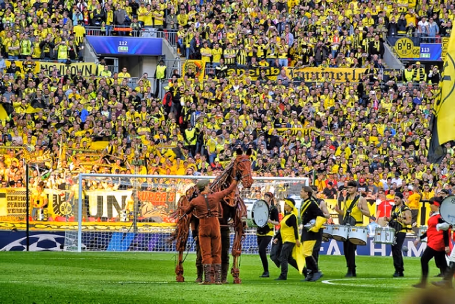 Photo Flash: WAR HORSE's Joey Visits Wembley for UEFA Champions League Final Image