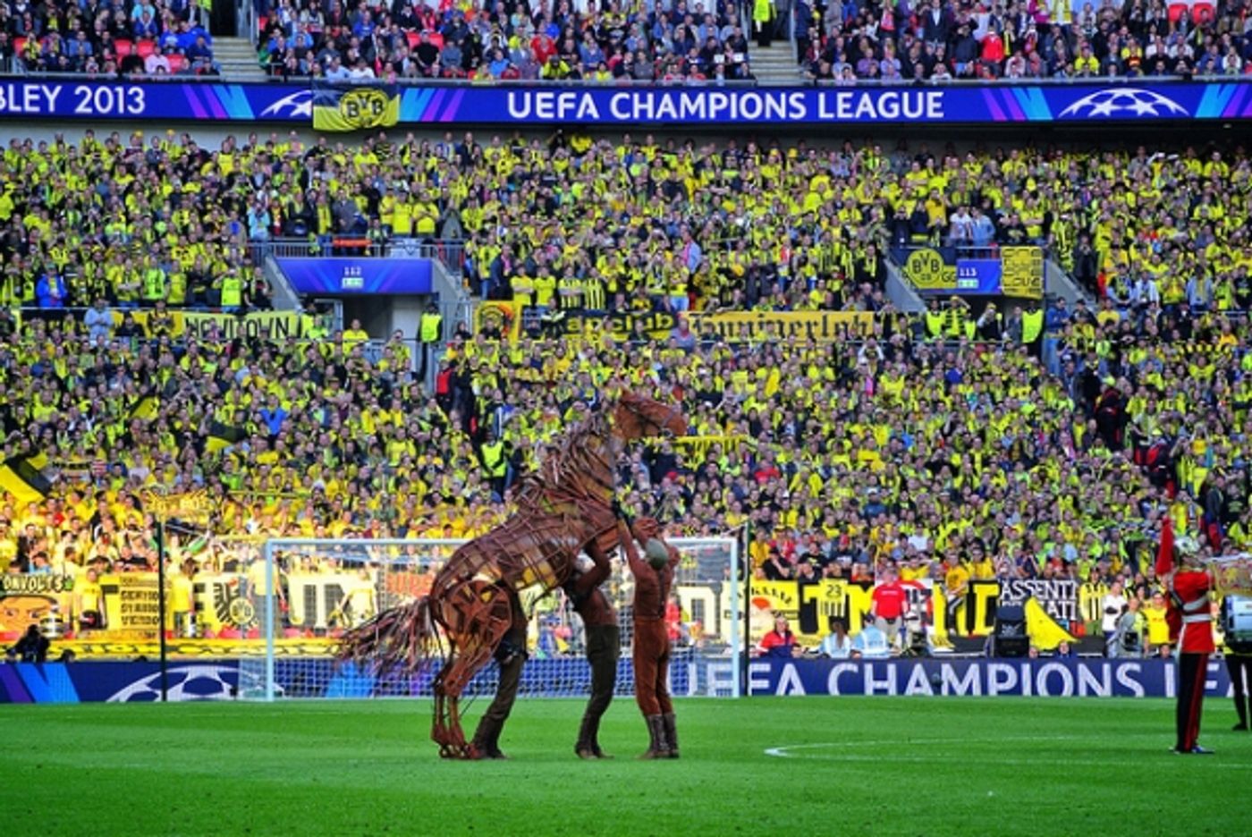 Photo Flash: WAR HORSE's Joey Visits Wembley for UEFA Champions League Final Image