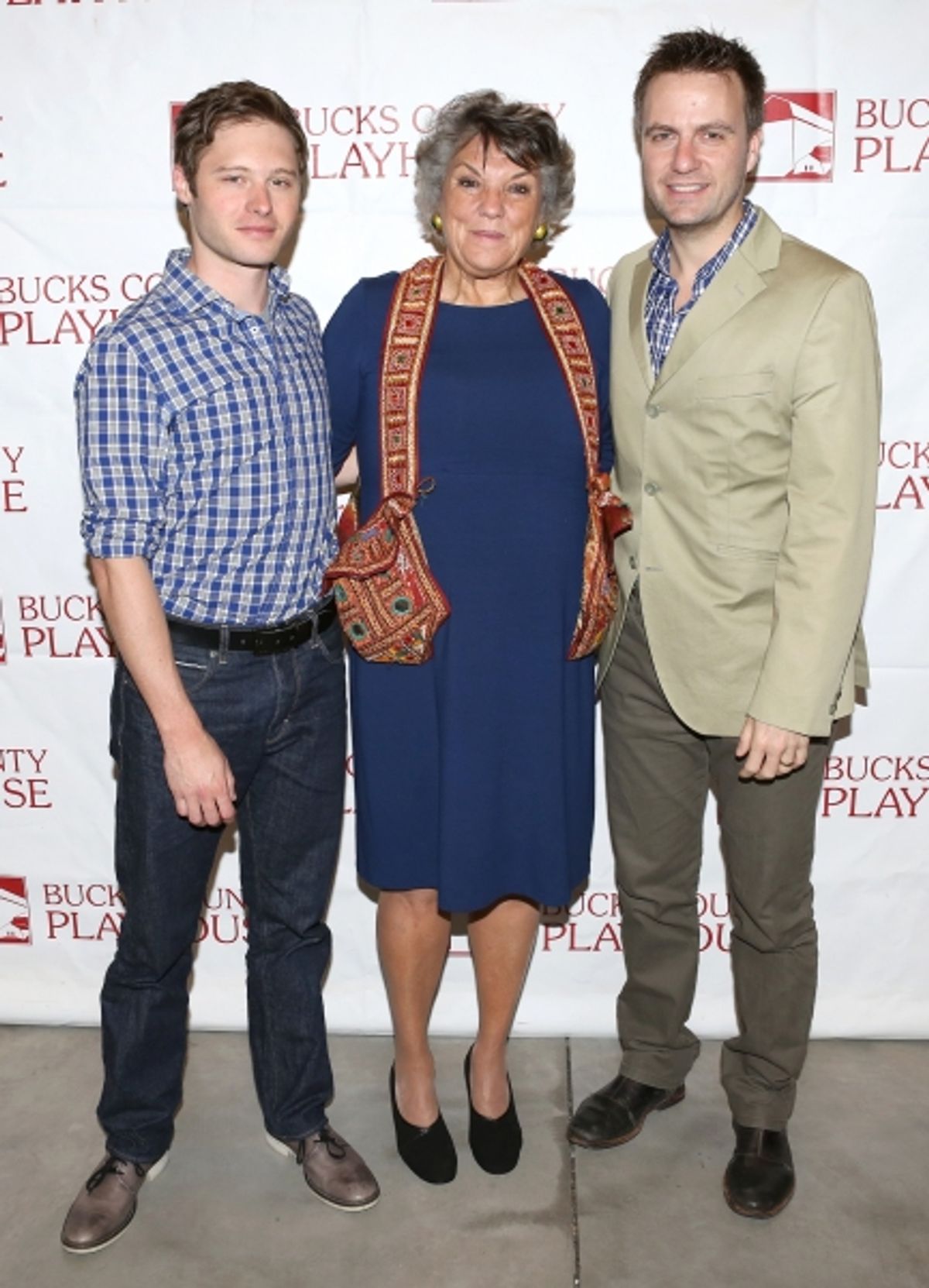 ''Mothers and Sons'' cast members: Bobby Steggert, Tyne Daly & Manoel Felciano at 